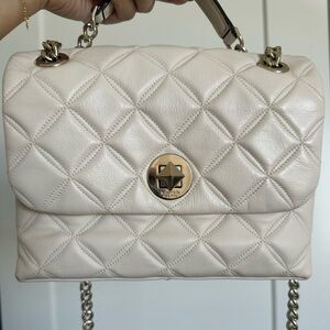 Kate Spade Natalia Cream Quilted Leather Handbag